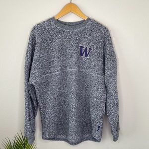 UW University of WA Marled Gray Spirit Jersey Sz M